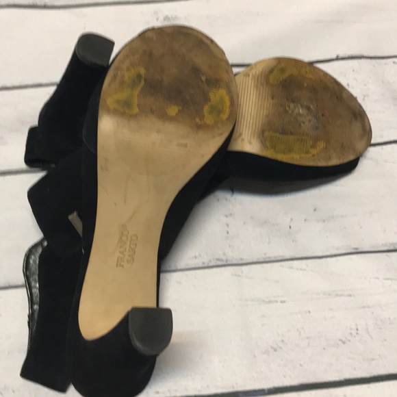 Black Franco Sarto Heels with Zipper - Picture 7 of 8